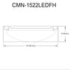 22W Flush Mount w/ Aged Brass Metal Shade - Dainolite