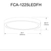 25W Matte White Flush Mount - Dainolite