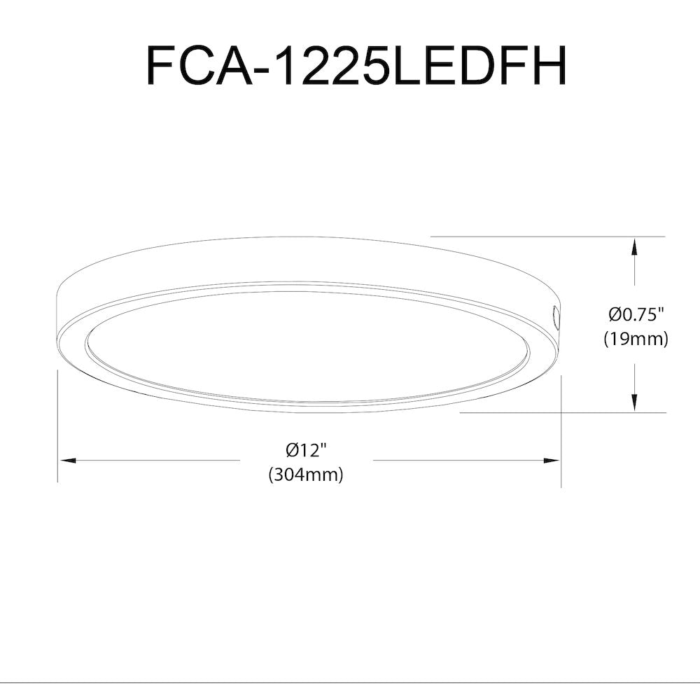 25W Matte White Flush Mount - Dainolite