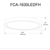 30W Matte Black Flush Mount - Dainolite