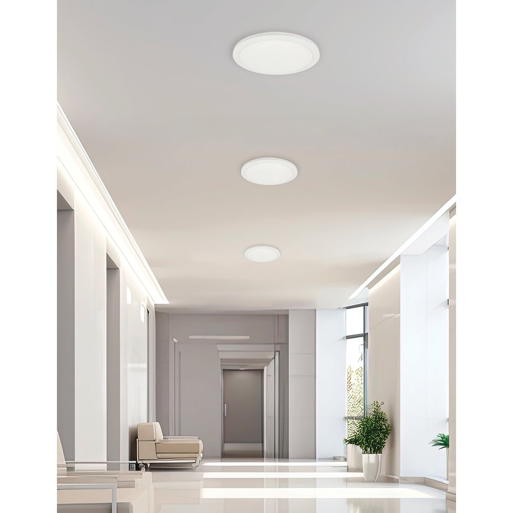 30W Matte White Flush Mount - Dainolite