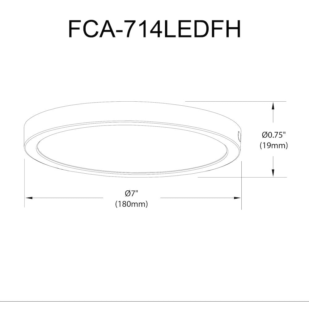 14W Matte White Flush Mount - Dainolite