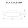 20W Matte Black Flush Mount - Dainolite