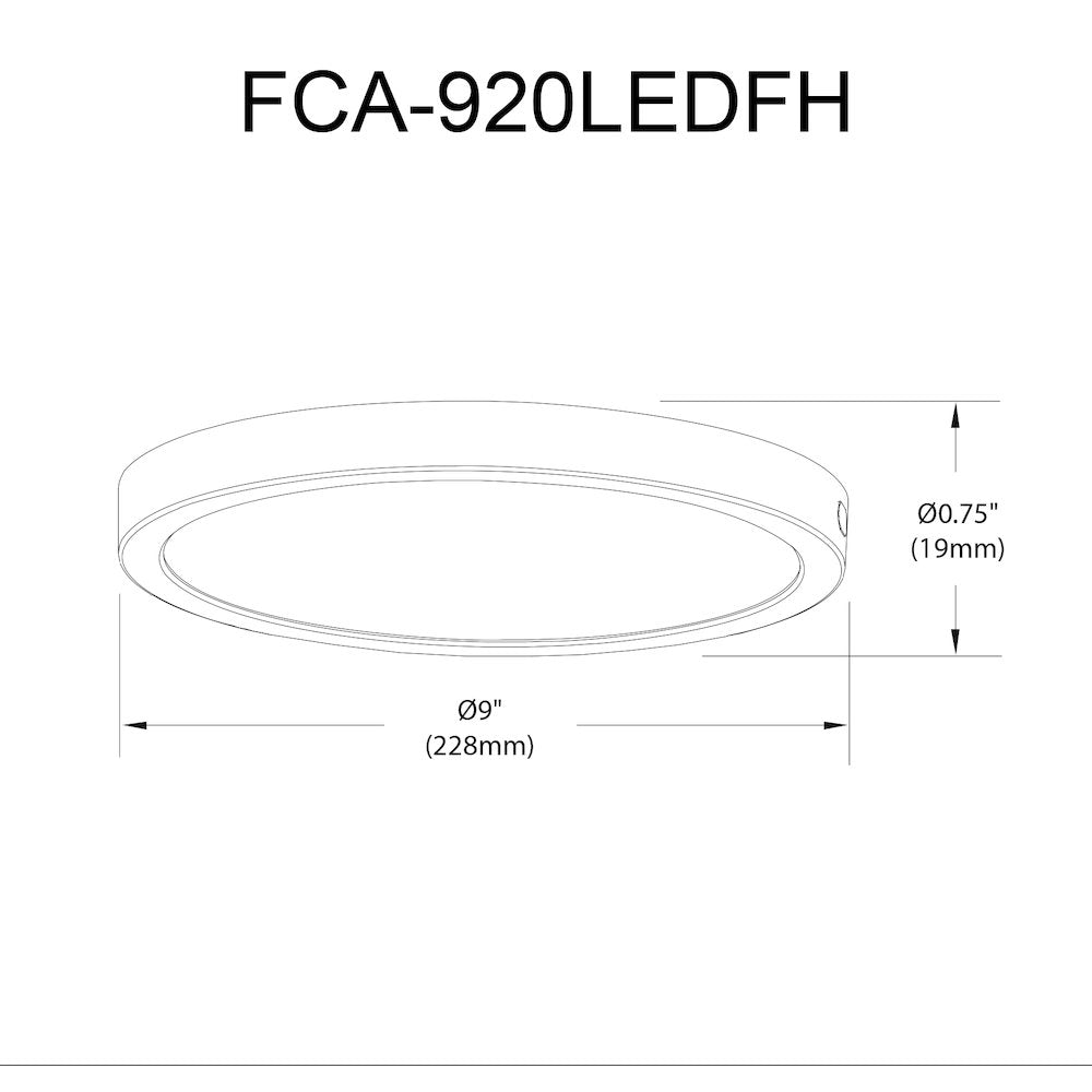 20W Matte White Flush Mount - Dainolite