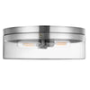 2 Light Incandescent Flush Mount Polished Chrome with Clear Glass - Dainolite