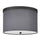 2 Light Flush Mount Matte Black with Grey Shade - Dainolite