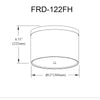 2 Light Flush Mount Matte Black with Grey Shade - Dainolite