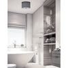 2 Light Flush Mount Matte Black with Grey Shade - Dainolite