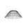 25W Matte Black Flush Mount w/ Black Strip Shade - Dainolite