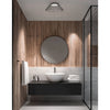 25W Matte Black Flush Mount w/ Black Strip Shade - Dainolite