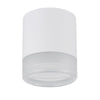 15W Matte White Flush Mount w/ Clear & Frosted Acrylic Diffuser - Dainolite