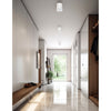 15W Matte White Flush Mount w/ Clear & Frosted Acrylic Diffuser - Dainolite