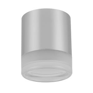 15W Flush Mount in Polished Chrome w/ Clear & Frosted Acrylic Diffuser - Dainolite