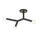 3 Light Semi-Flush in Matte Black - Dainolite