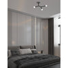 3 Light Semi-Flush in Matte Black - Dainolite