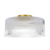1 Light Flush Mount in Aged Brass w/ Fluted Glass - Dainolite