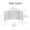 1 Light Flush Mount in Matte Black w/ Fluted Glass - Dainolite