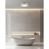 1 Light Flush Mount in Matte Black w/ Fluted Glass - Dainolite