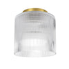 1 Light Flush Mount in Aged Brass w/ Fluted Glass - Dainolite