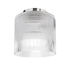 1 Light Flush Mount in Polished Chrome w/ Fluted Glass - Dainolite