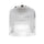 1 Light Flush Mount in Polished Chrome w/ Fluted Glass - Dainolite