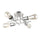4LT Semi-Flush Mount, Burnished Chrome Finish - Dainolite