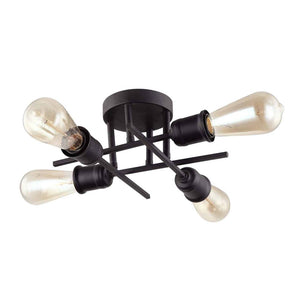 4LT Semi-Flush Mount, Espresso Finish - Dainolite