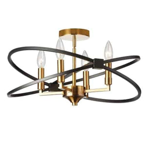 4LT Incandescent Semi Flush, VB and MB - Dainolite