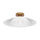 1 Light Semi-Flush Mount in Aged Brass w/ Matte White Metal Shade - Dainolite
