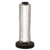 10W Matte Black Table Lamp w/ Clear Fluted Glass - Dainolite