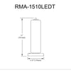 10W Matte Black Table Lamp w/ Clear Fluted Glass - Dainolite