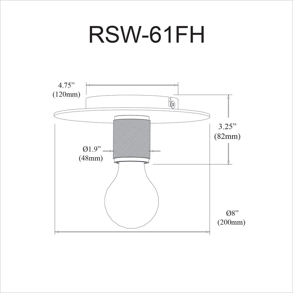 1LT Flush Mount, MB - Dainolite