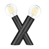 2 Light Table Lamp in Matte Black - Dainolite