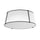 4LT Trapezoid Flush Mount, MB with WH Shade - Dainolite