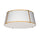 4LT Trapezoid Flush Mount, GLD with WH Shade - Dainolite