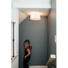 4LT Trapezoid Flush Mount, GLD with WH Shade - Dainolite