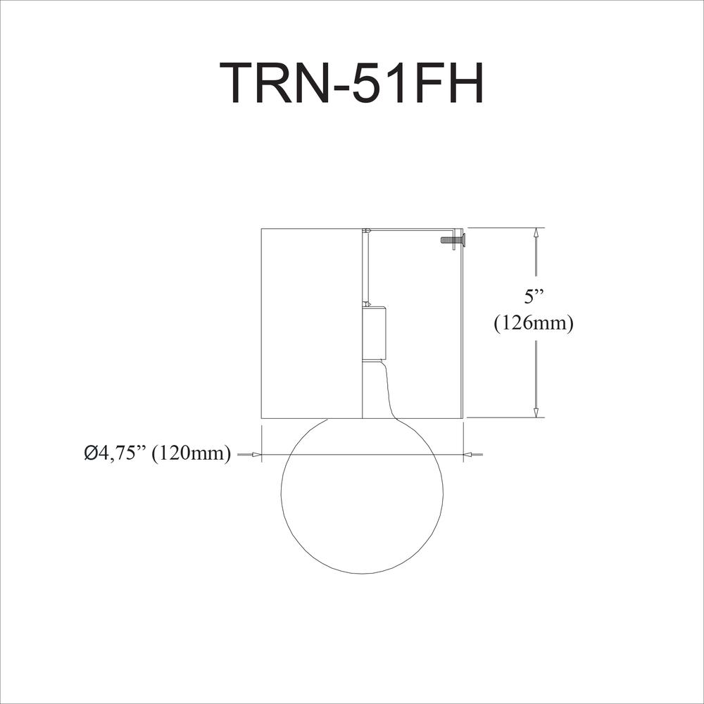 1LT Flush Mount,  MB - Dainolite