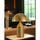 2 Light Table Lamp in Aged Brass - Dainolite