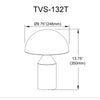 2 Light Table Lamp in Matte Black - Dainolite