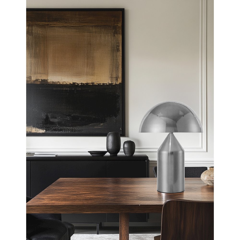 2 Light Table Lamp in Satin Nickel - Dainolite