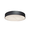 30W Flush Mount in Matte Black w/ Alabaster Diffuser - Dainolite