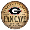 Georgia Bulldogs Sign Wood 14 Inch Round Barrel Top Design - WinCraft