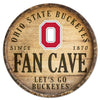 Ohio State Buckeyes Sign Wood 14 Inch Round Barrel Top Design - WinCraft