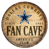 Dallas Cowboys Sign Wood 14 Inch Round Barrel Top Design - WinCraft