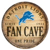 Detroit Lions Sign Wood 14 Inch Round Barrel Top Design - WinCraft