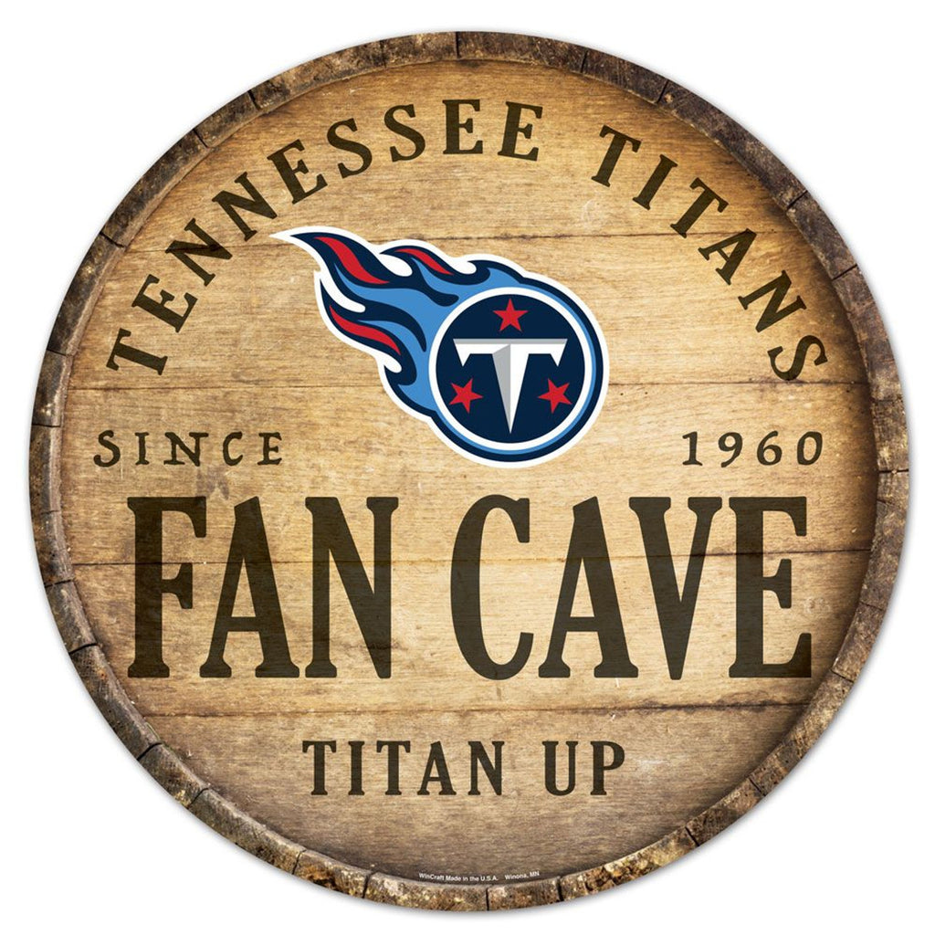 Tennessee Titans Sign Wood 14 Inch Round Barrel Top Design - WinCraft