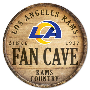 Los Angeles Rams Sign Wood 14 Inch Round Barrel Top Design - WinCraft