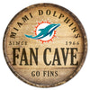 Miami Dolphins Sign Wood 14 Inch Round Barrel Top Design - WinCraft