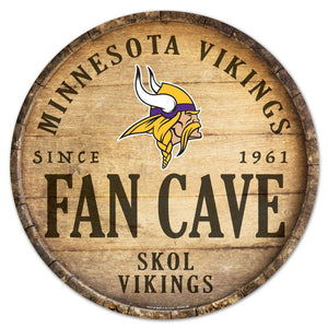 Minnesota Vikings Sign Wood 14 Inch Round Barrel Top Design - WinCraft