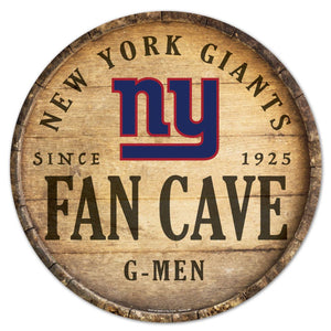 New York Giants Sign Wood 14 Inch Round Barrel Top Design - WinCraft
